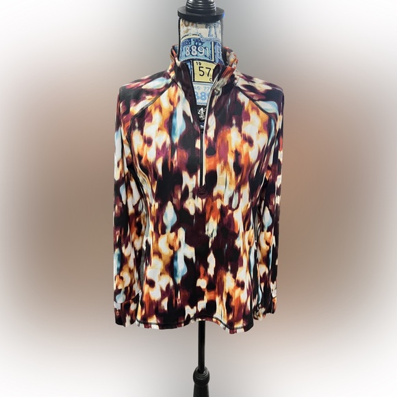 Xersion Quarter Zip Pullover Long Sleeve Activewear Jacket/Cell Phone Pockets. - Picture 2 of 4